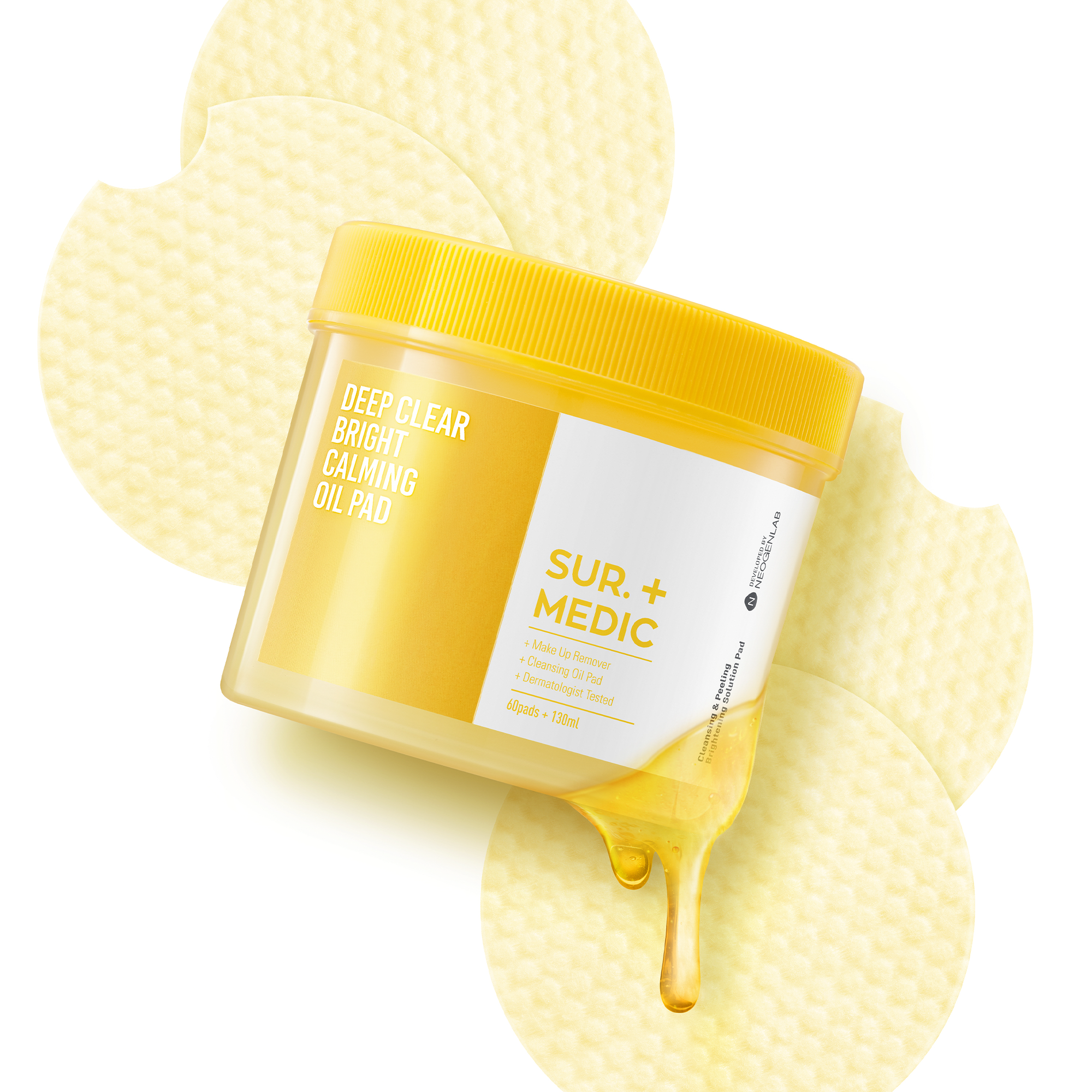 SUR.MEDIC+ DEEP CLEAR BRIGHT CALMING OIL PAD 4.39 oz / 130ml