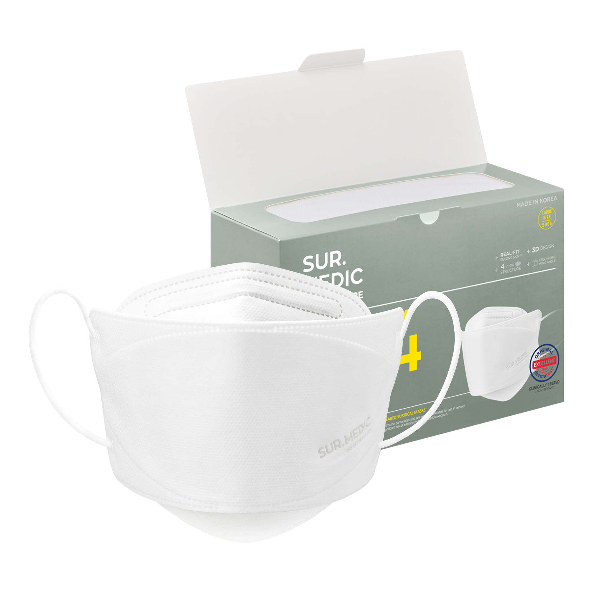 SUR.MEDIC+ KF-94 Face Mask Package (White) for Adult