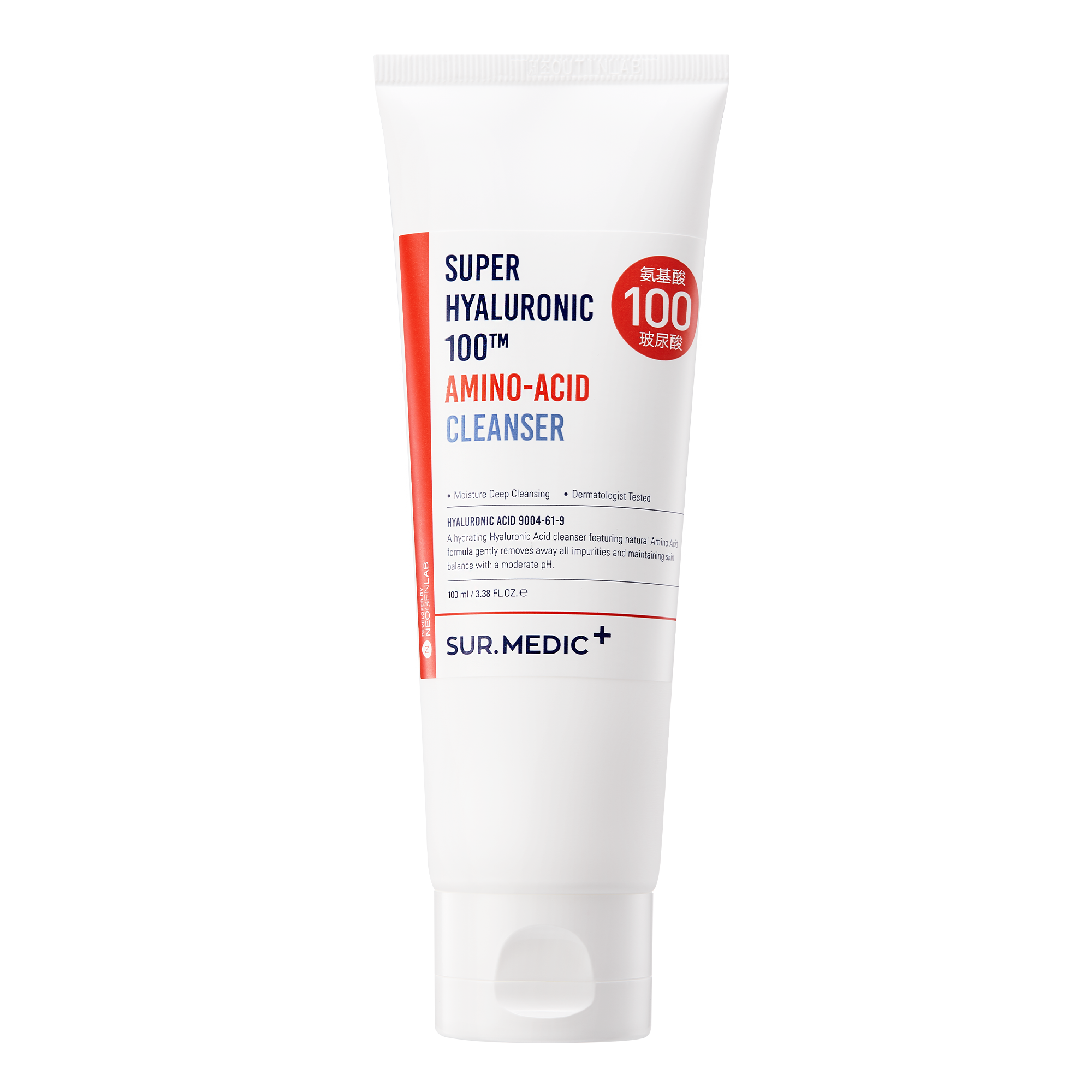 SUR.MEDIC+ SUPER HYALURONIC 100TM AMINO-ACID CLEANSER 3.38 oz / 100ml