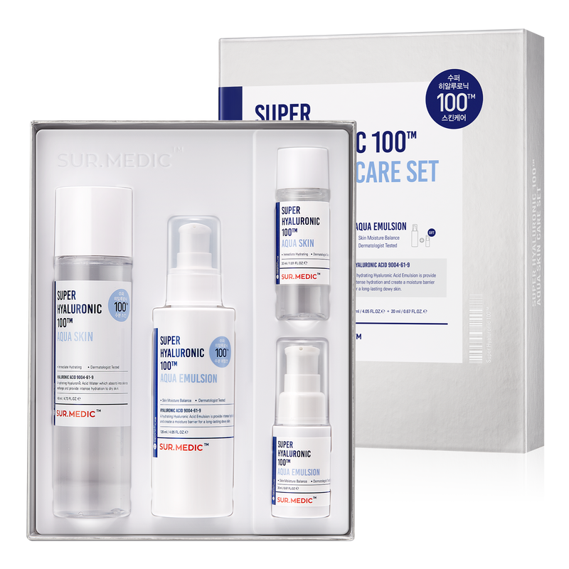 SUR.MEDIC SUPER HYALURONIC 100TM AQUA SKIN CARE SET (SKIN/EMULSION)