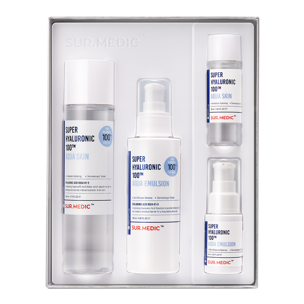 SUR.MEDIC SUPER HYALURONIC 100TM AQUA SKIN CARE SET (SKIN/EMULSION)