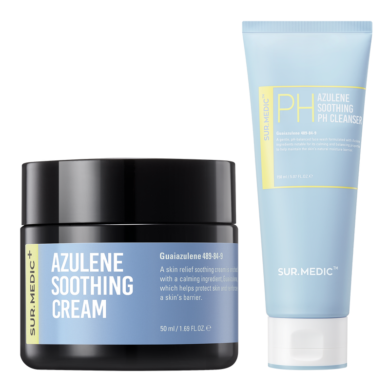 SUR.MEDIC+ AZULENE SOOTHING PH CLEANSER + SUR.MEDIC AZULENE SOOTHING CREAM