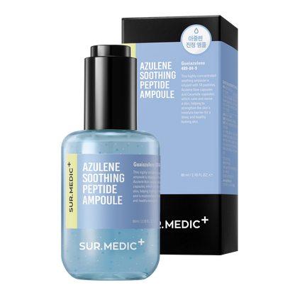 [1BOX/ 70ea] SUR.MEDIC AZULENE SOOTHING PEPTIDE AMPOULE 2.7 oz / 80ml